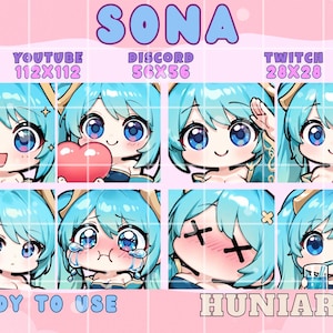 League of Legends Sona Emote,League of Legends Sona,Sona Anime Emote,LoL Sona Emote,LoL Sona,Sona,Sona Emote,Discord/Twitch/Youtube Emote
