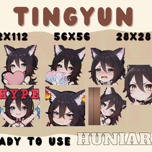 Honkai Star Rail - Tingyun Emote Set Anime Emotes, Discord/Twitch/Youtube Emotes