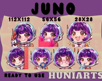 Overwatch Juno, Overwatch 2 Juno Emotes, Overwatch Juno Emotes, Juno Anime Emotes, Juno, Overwatch Chibi Emotes for Twitch/Discord/Youtube