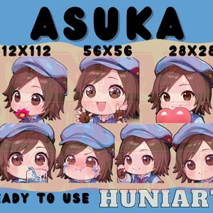 Tekken 8 Asuka Kazama Emotes, Tekken Asuka, Tekken Asuka Kazama, Asuka Anime Emotes, Asuka Tekken, Chibi Emotes for Twitch/Discord/Youtube