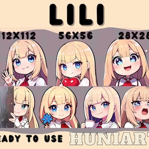 Tekken 8 Lili Emotes, Tekken Lili, Tekken Emilie de Rochefort, Lili Anime Emotes, Emilie Tekken, Chibi Emotes for Twitch/Discord/Youtube