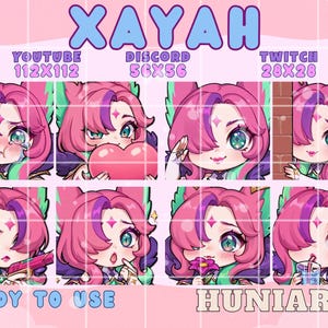 League of Legends Xayah Emote,League of Legends Star Guardian Xayah,Xayah Anime Emote,Star Guardian Xayah,Discord/Twitch/Youtube Emote