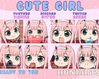 Mecha Anime Girl,pink Hair Emote,mecha Devil Emote,cute Girl Emote,pink ...