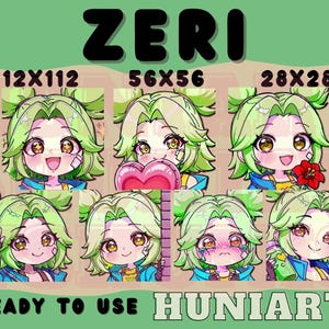 Arcane Zeri Emotes, Arcane Zeri , League of Legends Zeri, LoL Zeri, Zeri Emote, Zeri, Anime Emotes, Chibi Emotes for Twitch/Discord/Youtube
