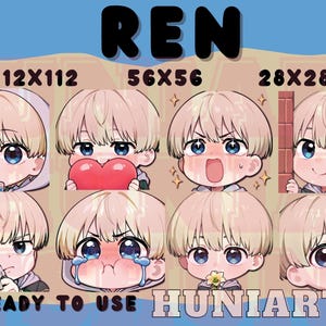 Wind Ren Emotes,Breaker Ren Emotes, Ren Emotes,Fighter Boy Kaji Emotes, Kaji Anime Set Emotes, Ren Emote, Discord/Twitch/Youtube Emotes