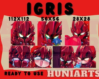 Solo Hunter Igris, Level Igris Emotes,Igris Emote, Solo Level Igris Emote,Igris Anime Set Emotes, Red Knight,Discord/Twitch/Youtube Emotes