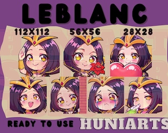 League of Legends Leblanc Emotes,League of Legends Leblanc, Leblanc Anime Emotes, Discord/Twitch/Youtube Emotes ,LoL,League of legends