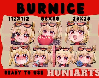 Zenless Zone Zero Burnice White, émoticônes ZZZ, ZZZ Burnice, ensemble d&#39;émoticônes Burnice White, émoticônes Anime, Burnice White, émoticônes Discord/Twitch/Youtube