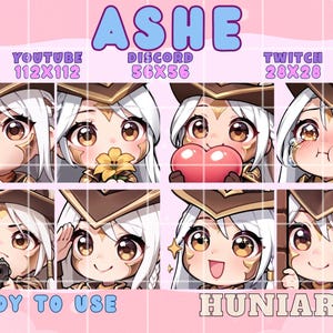 League of Legends Ashe Emote,League of Legends High Noon Ashe Emote,LoL Ashe High Noon Emote,Ashe Anime Emote,Discord/Twitch/Youtube Emotes