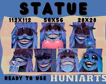 Solo Hunter God Statue, Level Statue Emotes,Death Statue Emote, Solo Level Statue Emote, Anime Set Emotes,Discord/Twitch/Youtube Emotes