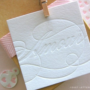 letterpress amour tags