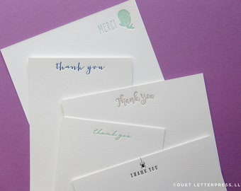 letterpress thank you cards / mystery pack