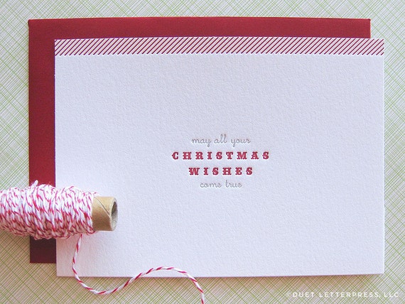 Christmas wishes holiday cards | Etsy
