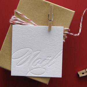 letterpress noel tags