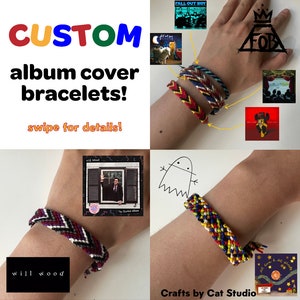 ANPASSAD albumomslag vänskapsarmband