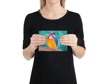 Blue & Yellow Bird Matte Print