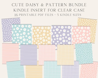 Funda Kindle con diseño floral pastel: paquete de patrones imprimibles (descarga digital)