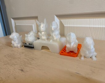 3d Printed Low Poly Pokemon Keychain Figurines