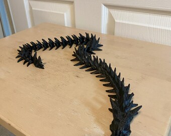 3d Printed Articulated Flexi Skeleton Dragon Fidget Toy