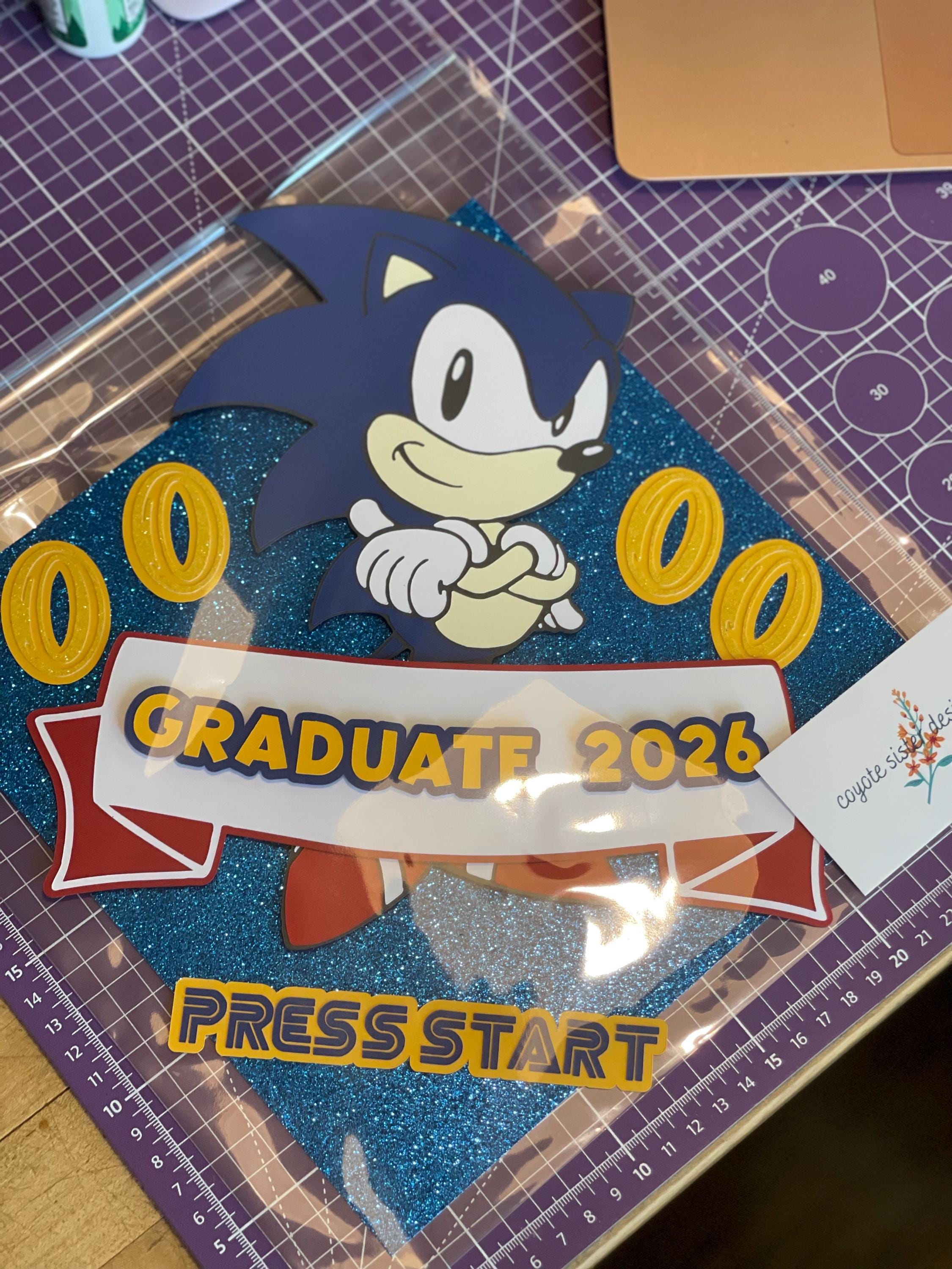 Sonic Inspired Graduation Cap Topper - Etsy