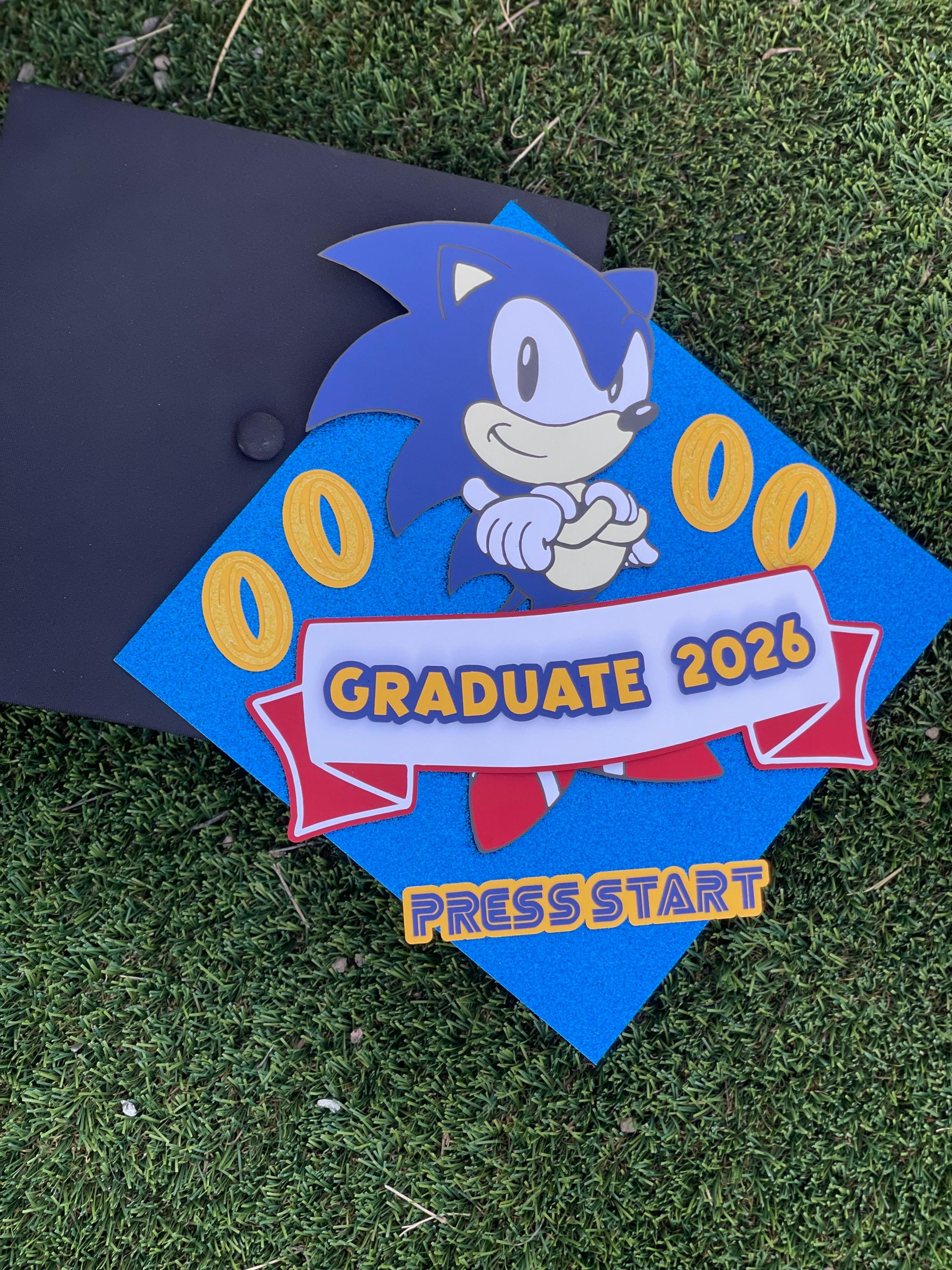 Sonic Inspired Graduation Cap Topper - Etsy