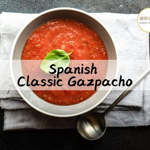 Gaspacho classique authentique - Soupe froide espagnole saine