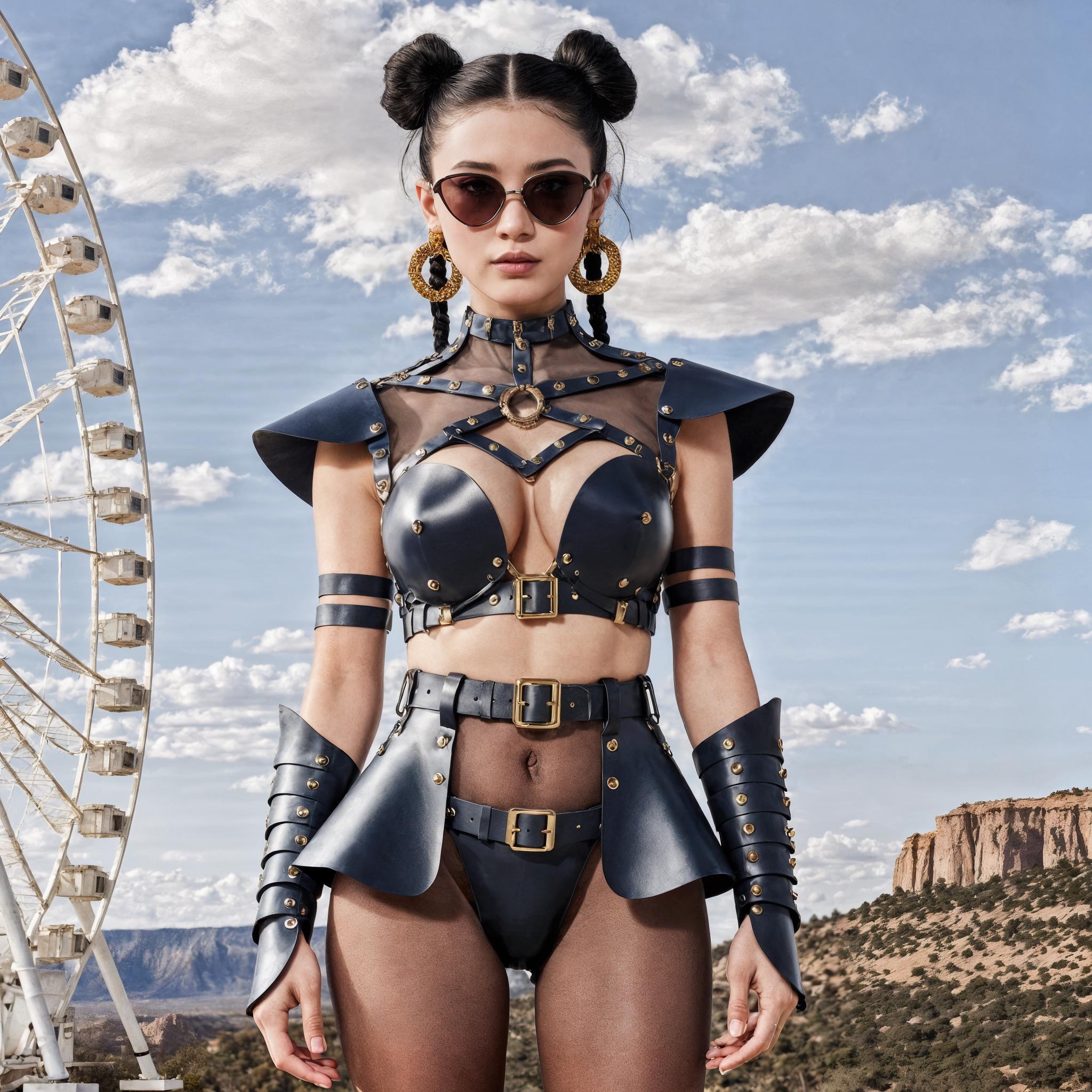 Black Rave Outfit, Festival Leather Shoulders, Sexy Goth Costume, Glamour Punk Wear, Burning man Clothing for Women, Latex Armor Accessories