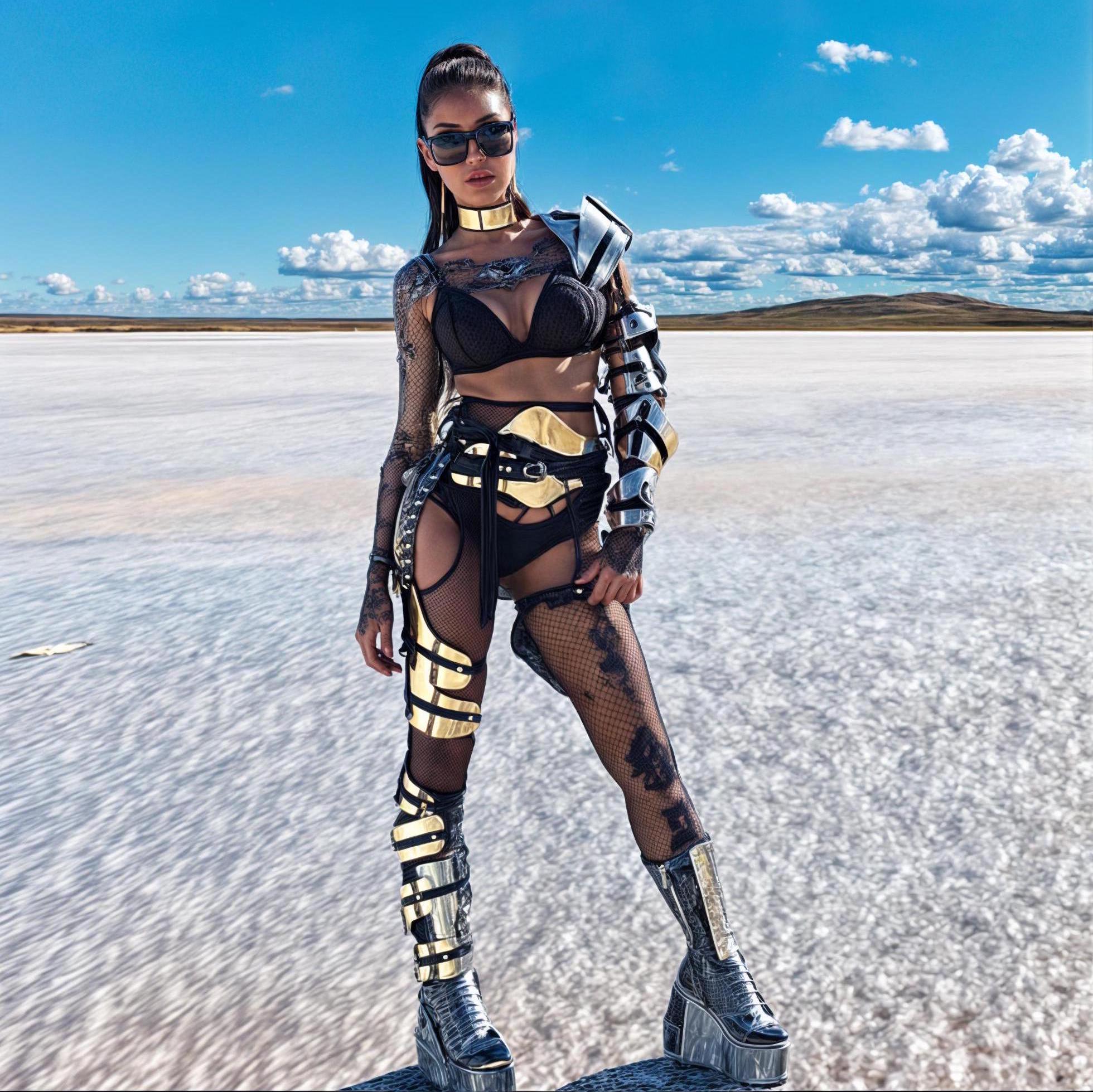Cyberpunk Armor Set – Arm & Leg Covers for Futuristic Cosplay, Apocalyptic Robot Wear, Metallic Cyborg Costume for Festival Burning man