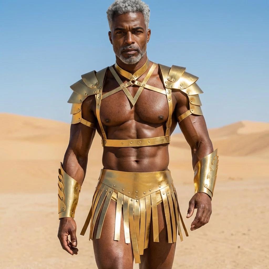 Desert Warrior Gold Armor – Dune Festival Costume