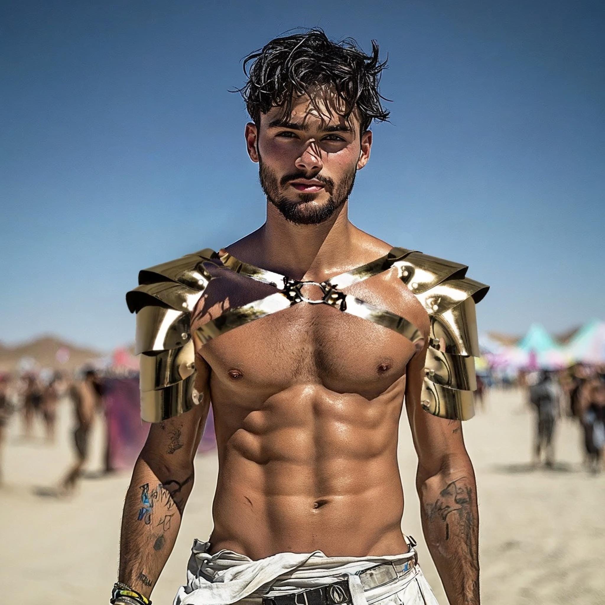 Burning Man style Leather Harness Snap Around Leather Body Harness, fetish wear, Festival  main image 4
