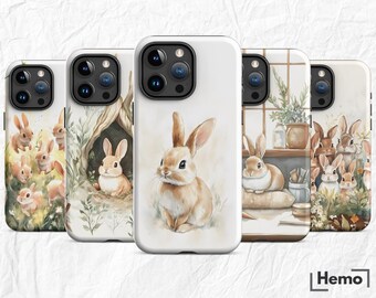 Watercolor Bunny Phone Case: Nature Aesthetics Cover