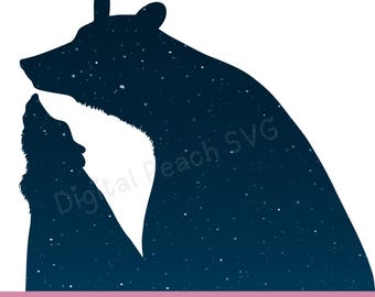 Mama Bear Constellation PNG SVG, Ursa Major & Minor (Digital Download)