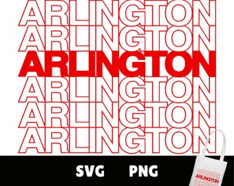 Arlington Shopping Bag Font SVG PNG: Cricut Cut File (Digital Download)