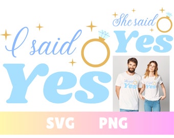 I Said Yes SVG: Engagement Ring Design Clip Art (Digital Download)