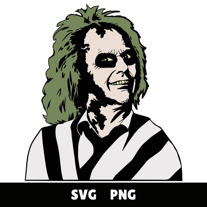 Beetlejuice SVG PNG, Halloween Cricut Cut Files for Goody Bag Halloween