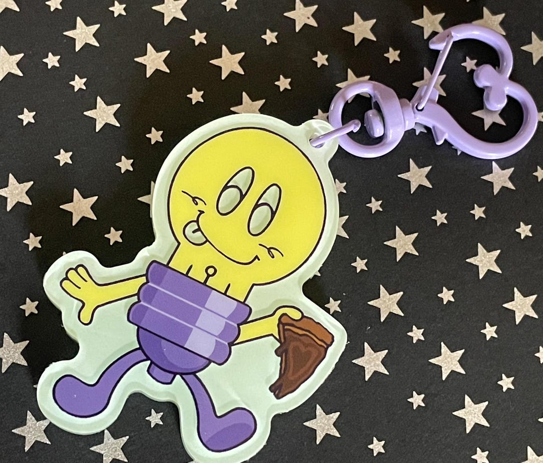 Inanimate Keychains 2.5'' Lightbulb Inanimate Insanity Glow in the Dark Keychain - Etsy