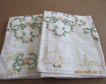 FFs5140 Lovely antique hand-embroidered rectangular pillow