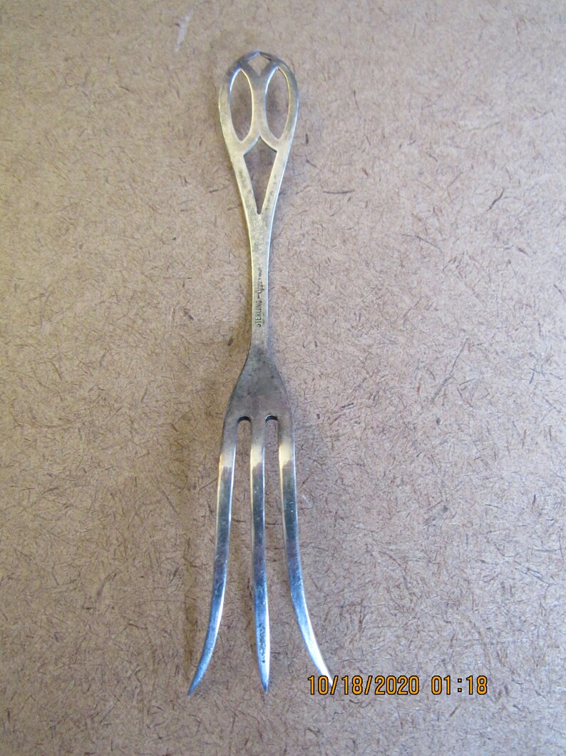 Antique Sterling Pickle Fork Seafood 4 3/4 Etsy