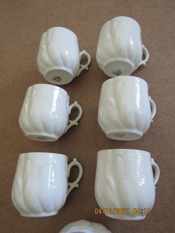 7 Vintage MR France Porcelain Demi Cups Fine -  UK
