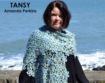 Tansy Crochet  Shawl PDF Pattern