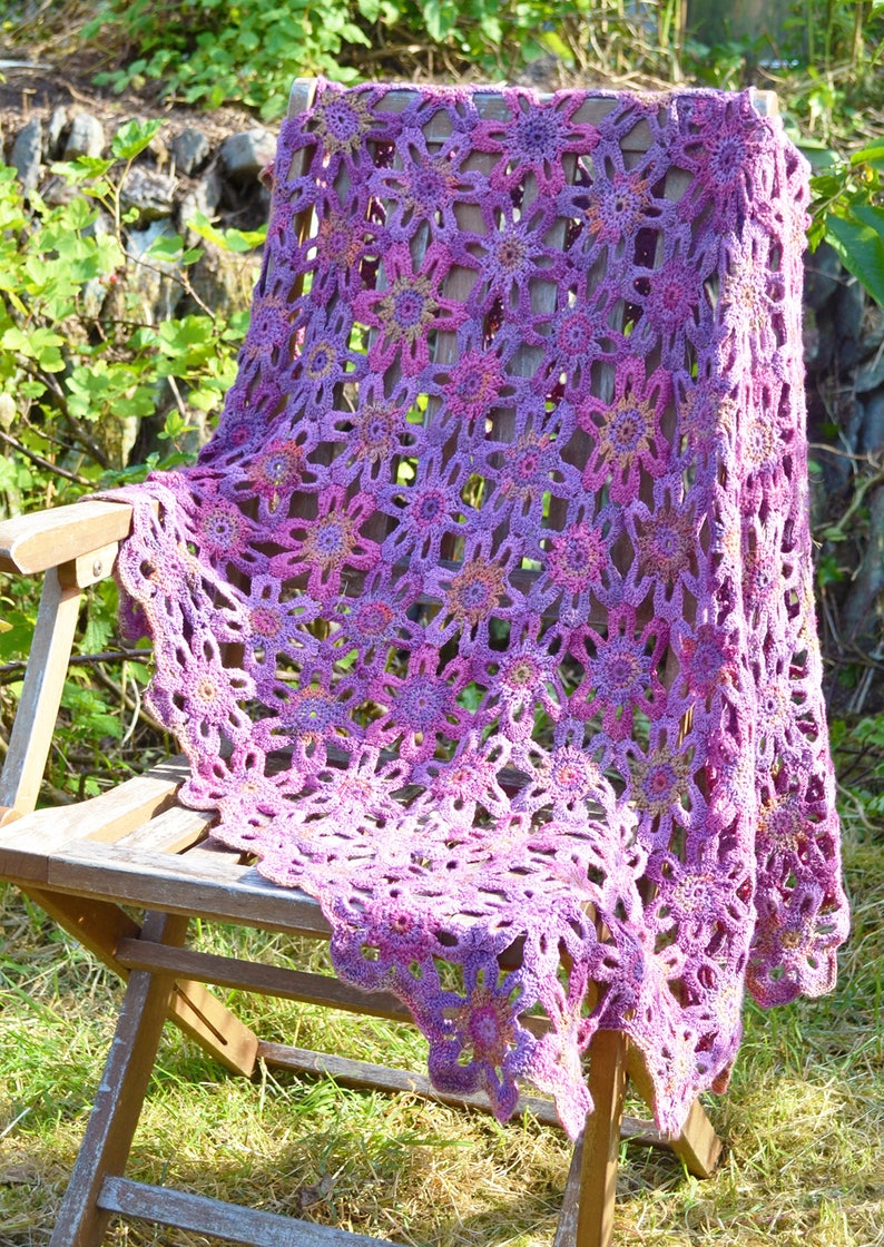 Marsh Violet Crochet Blanket  PDF CROCHET PATTERN image 0