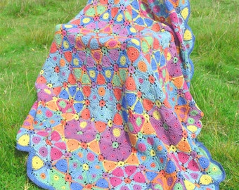 Kaleidoscope -  Crochet Afghan/Blanket Booklet - PDF CROCHET PATTERN