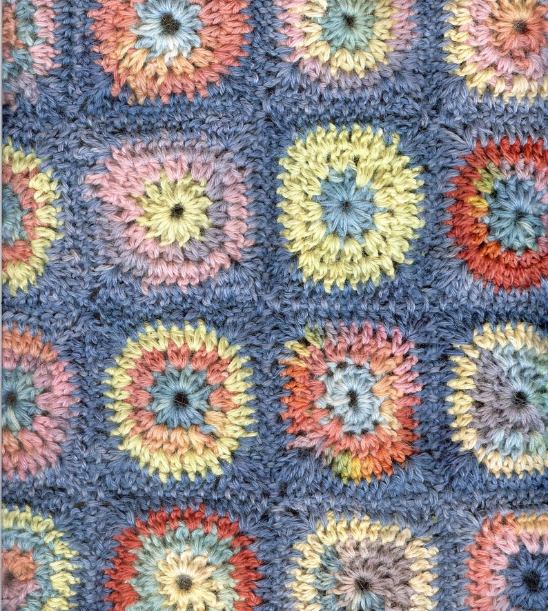 Download Circles Crochet Afghan/Blanket PDF CROCHET PATTERN | Etsy