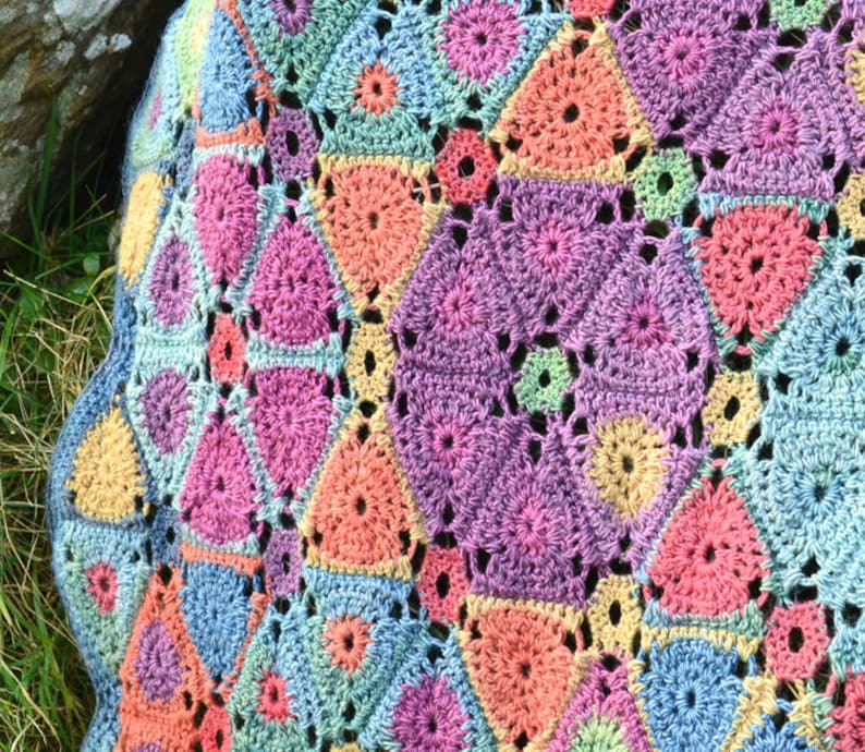 Kaleidoscope   Crochet Afghan/Blanket Booklet  PDF CROCHET image 4
