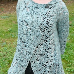 ELSA Crochet Crochet Waterfall Cardigan PDF Pattern image 2