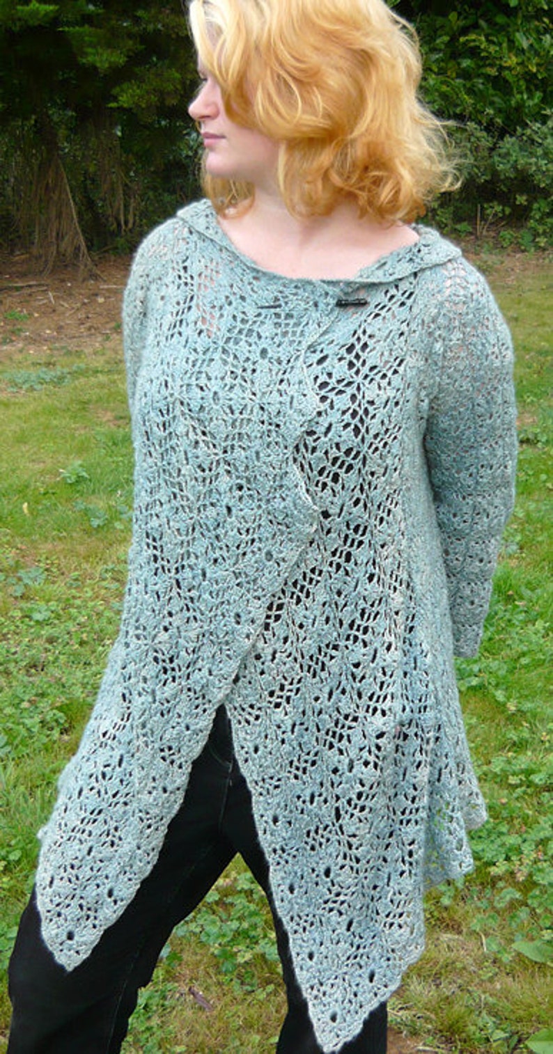 ELSA Crochet Crochet Waterfall Cardigan PDF Pattern image 2