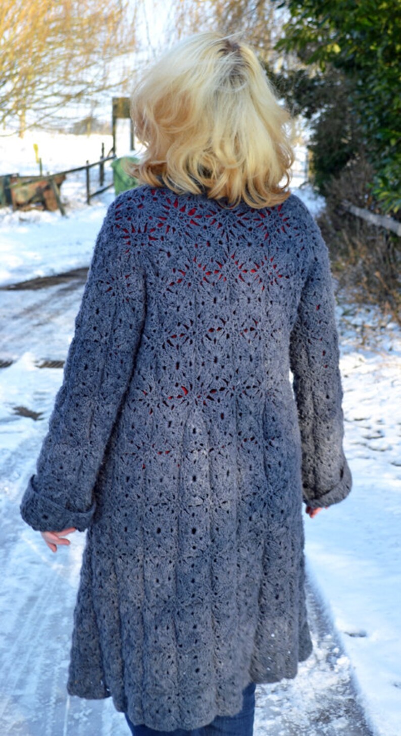 Anna Crochet Cardigan/Coat PDF Pattern image 2