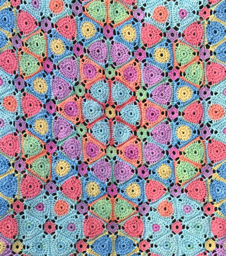 Kaleidoscope   Crochet Afghan/Blanket Booklet  PDF CROCHET image 1