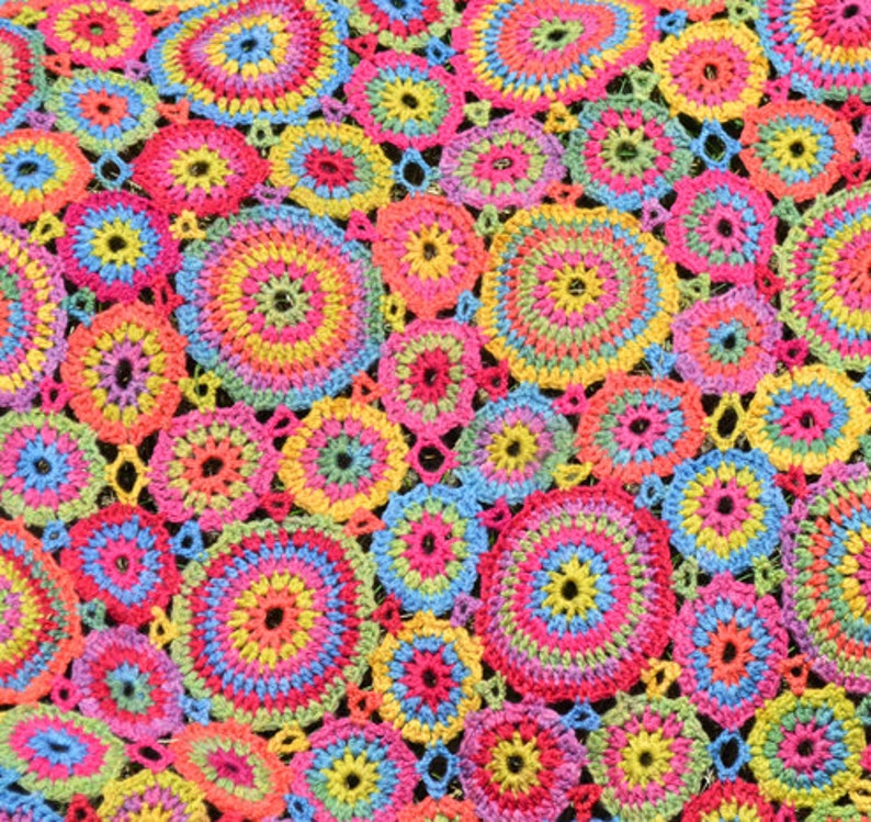Kissing Circles Crochet Afghan/Blanket  PDF CROCHET PATTERN image 2