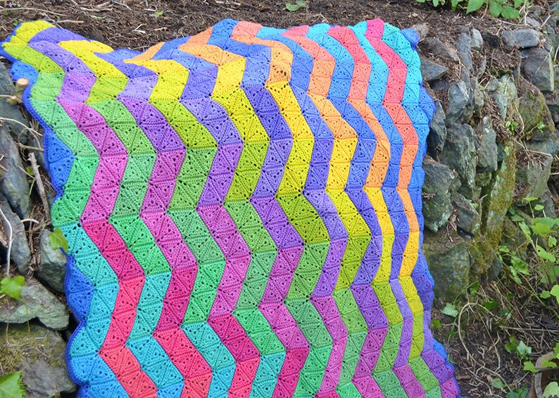 Zigzag  Crochet Blanket  PDF Crochet Pattern image 2